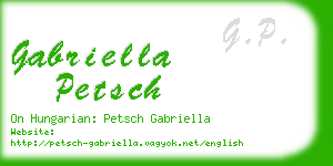 gabriella petsch business card
